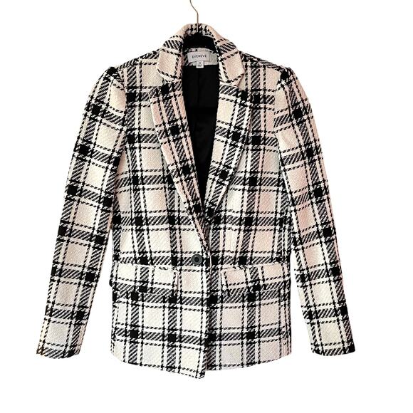 Evereve Black and Ivory Kennedy Blazer SZ XS - Picture 3 of 8